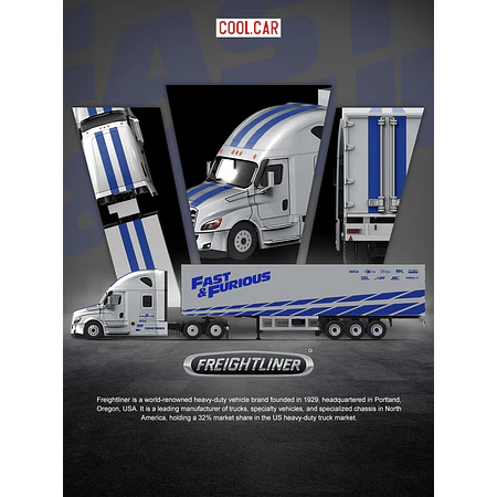 Cool Car 1:64 Freightliner "Fast and Furious" silver-blue
