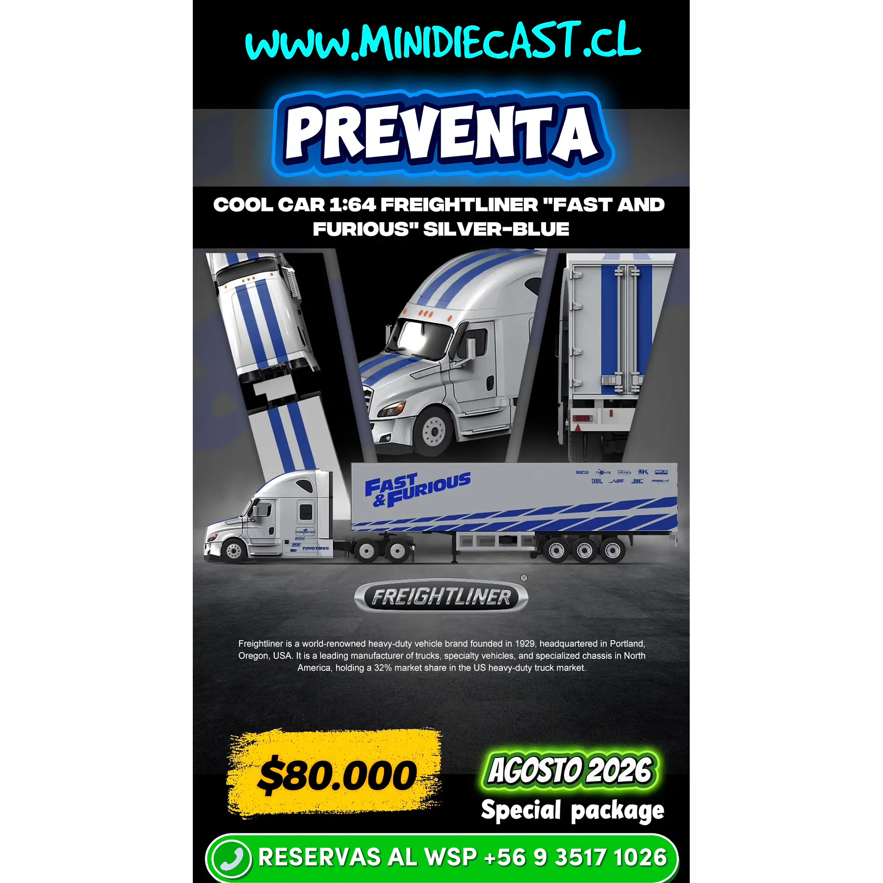 Cool Car 1:64 Freightliner 