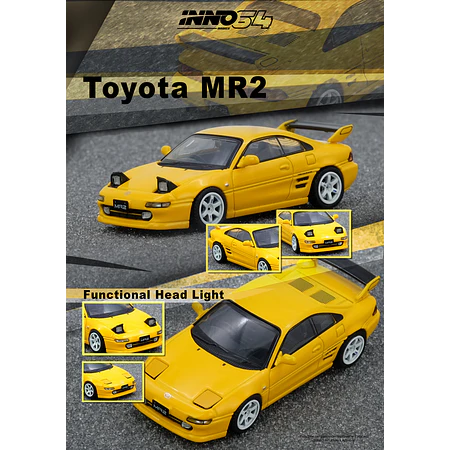 Inno64 1:64 Toyota MR2 (SW20) Yellow