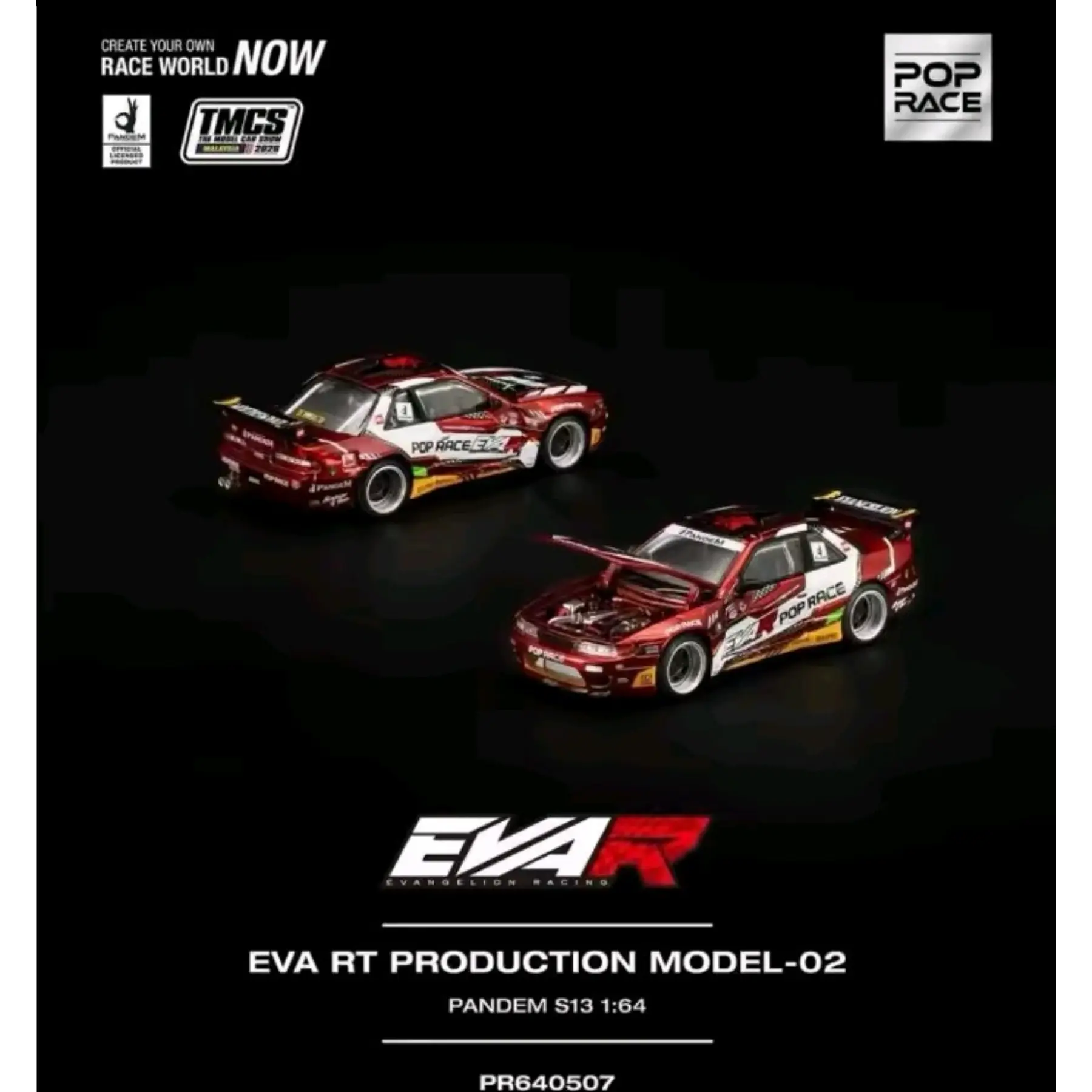 Pop Race 1:64  Eva RT Production Model -02 Pandem Nissan S13 TMCS Malaysia