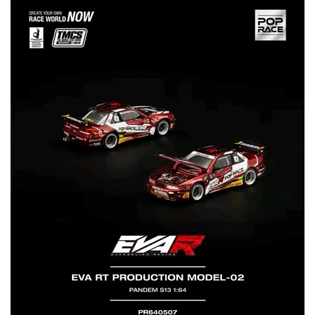 Pop Race 1:64  Eva RT Production Model -02 Pandem Nissan S13 TMCS Malaysia