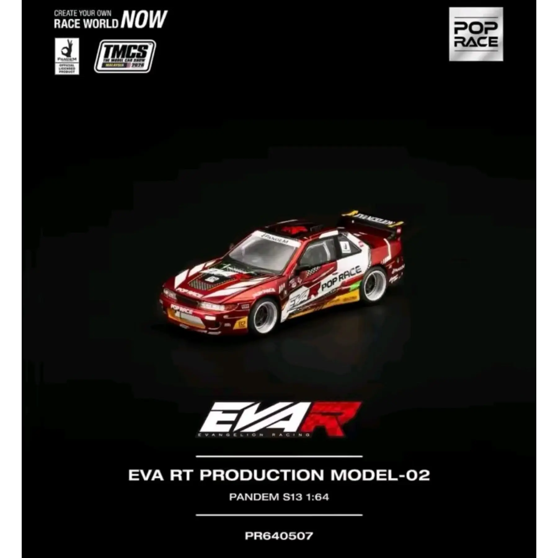 Pop Race 1:64  Eva RT Production Model -02 Pandem Nissan S13 TMCS Malaysia