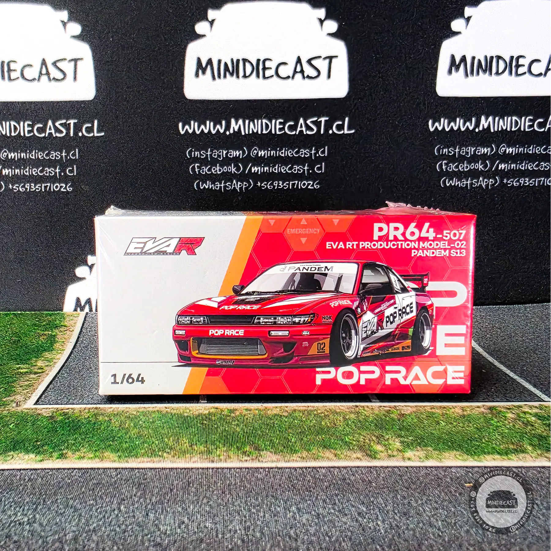 Pop Race 1:64  Eva RT Production Model -02 Pandem Nissan S13 TMCS Malaysia
