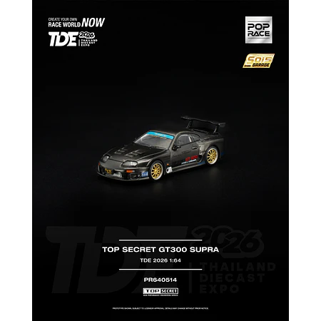Pop Race 1:64 Toyota Top Secret GT300 Supra Tailandia Expo 2026
