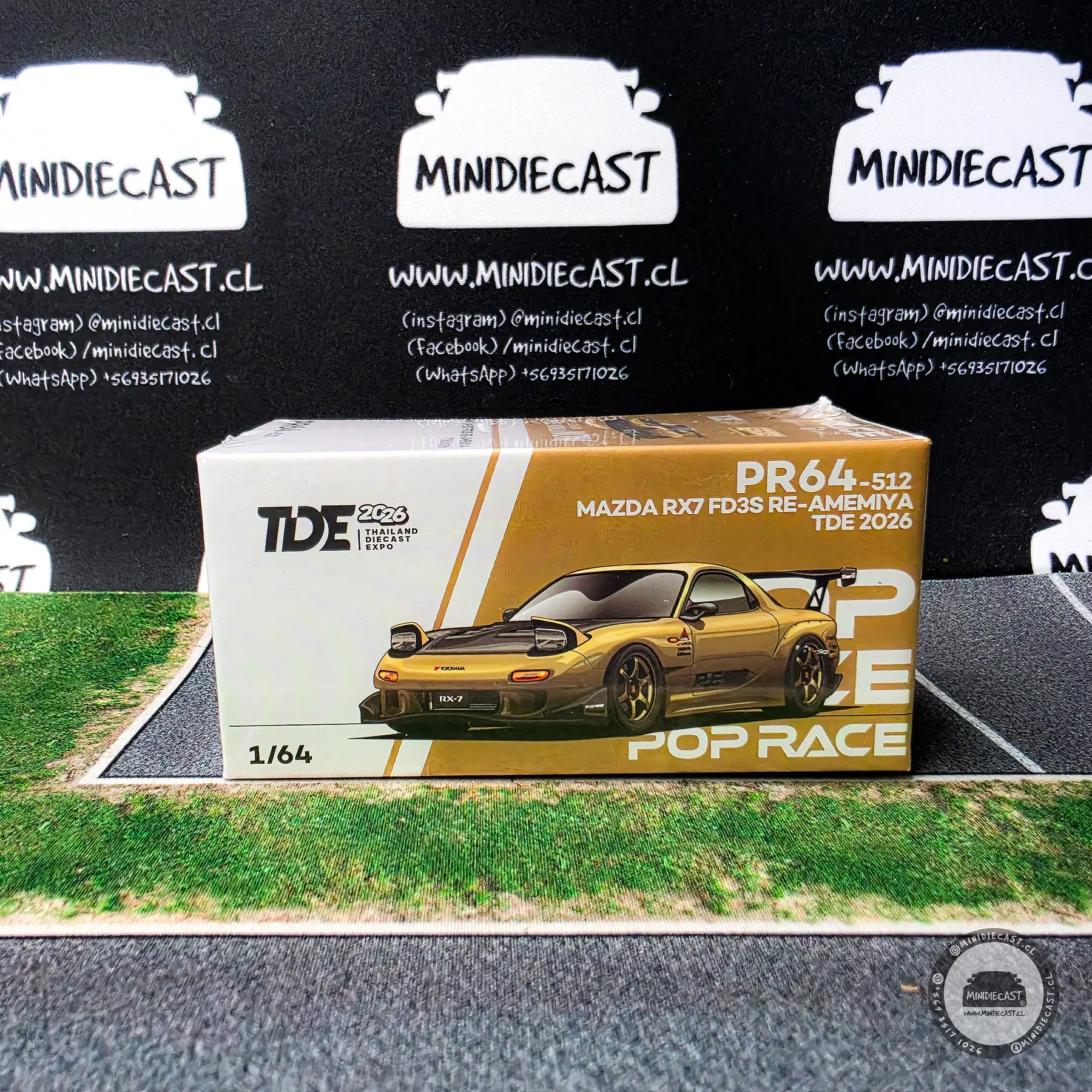 Pop Race 1:64 Mazda RX7 FD3S RE-AMEMIYA Tailandia Expo 2026