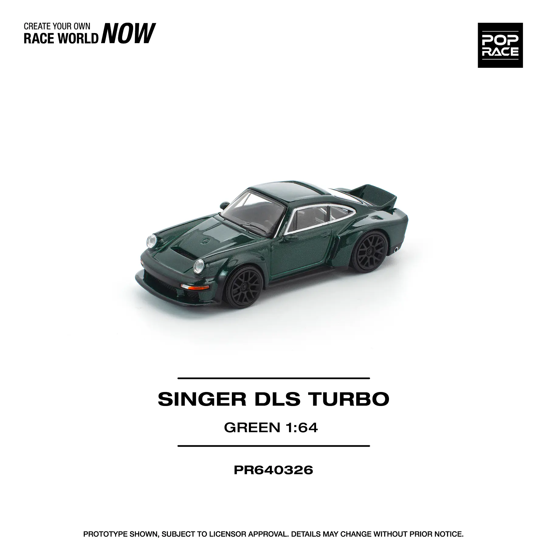 Pop Race 1:64 Porsche Singer DLS Turbo Road Green.