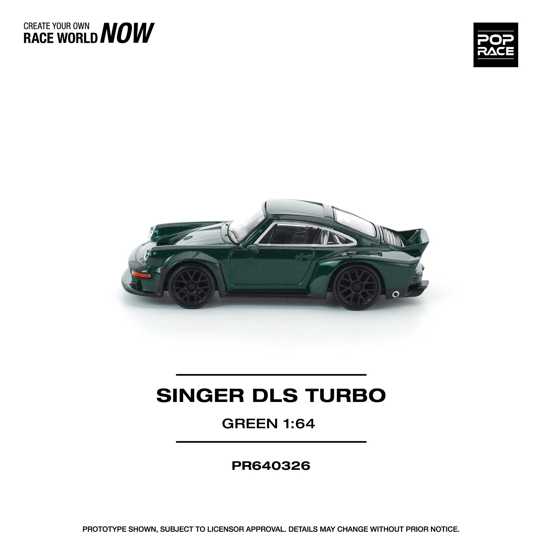Pop Race 1:64 Porsche Singer DLS Turbo Road Green.