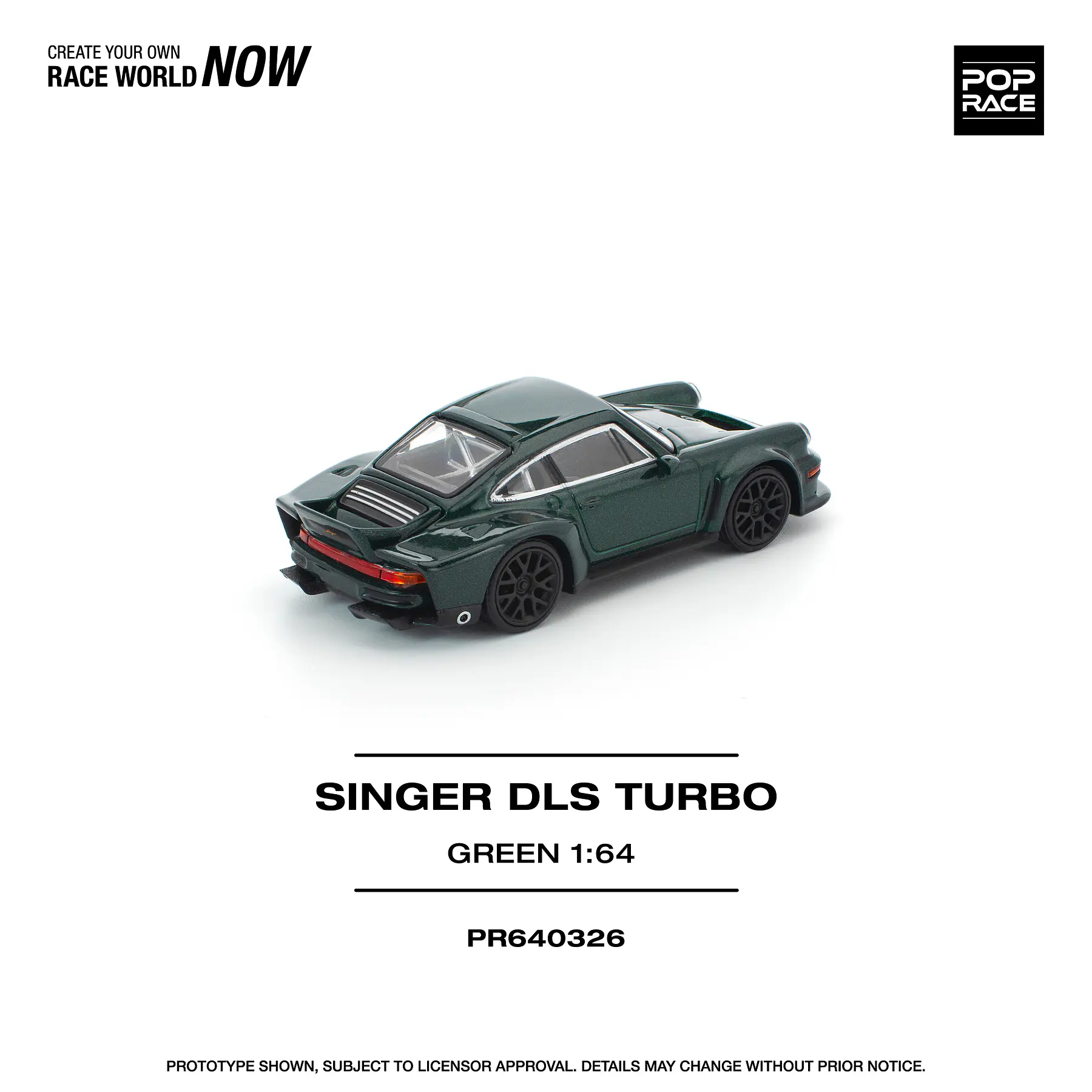 Pop Race 1:64 Porsche Singer DLS Turbo Road Green.