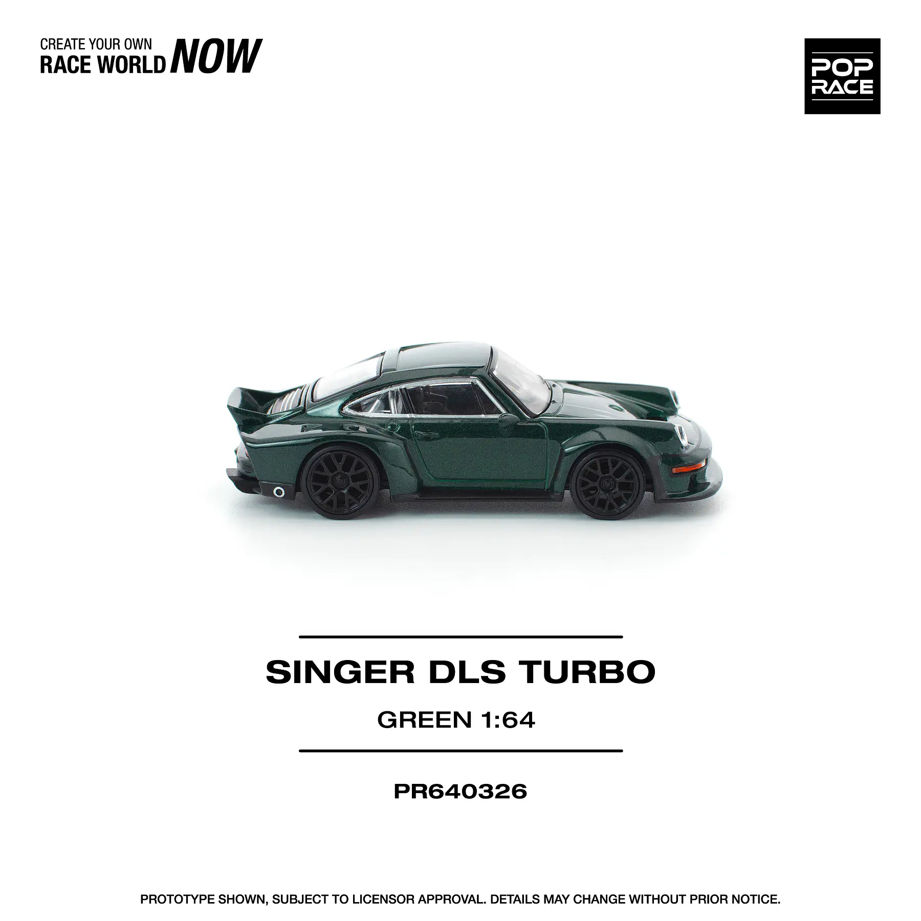 Pop Race 1:64 Porsche Singer DLS Turbo Road Green.