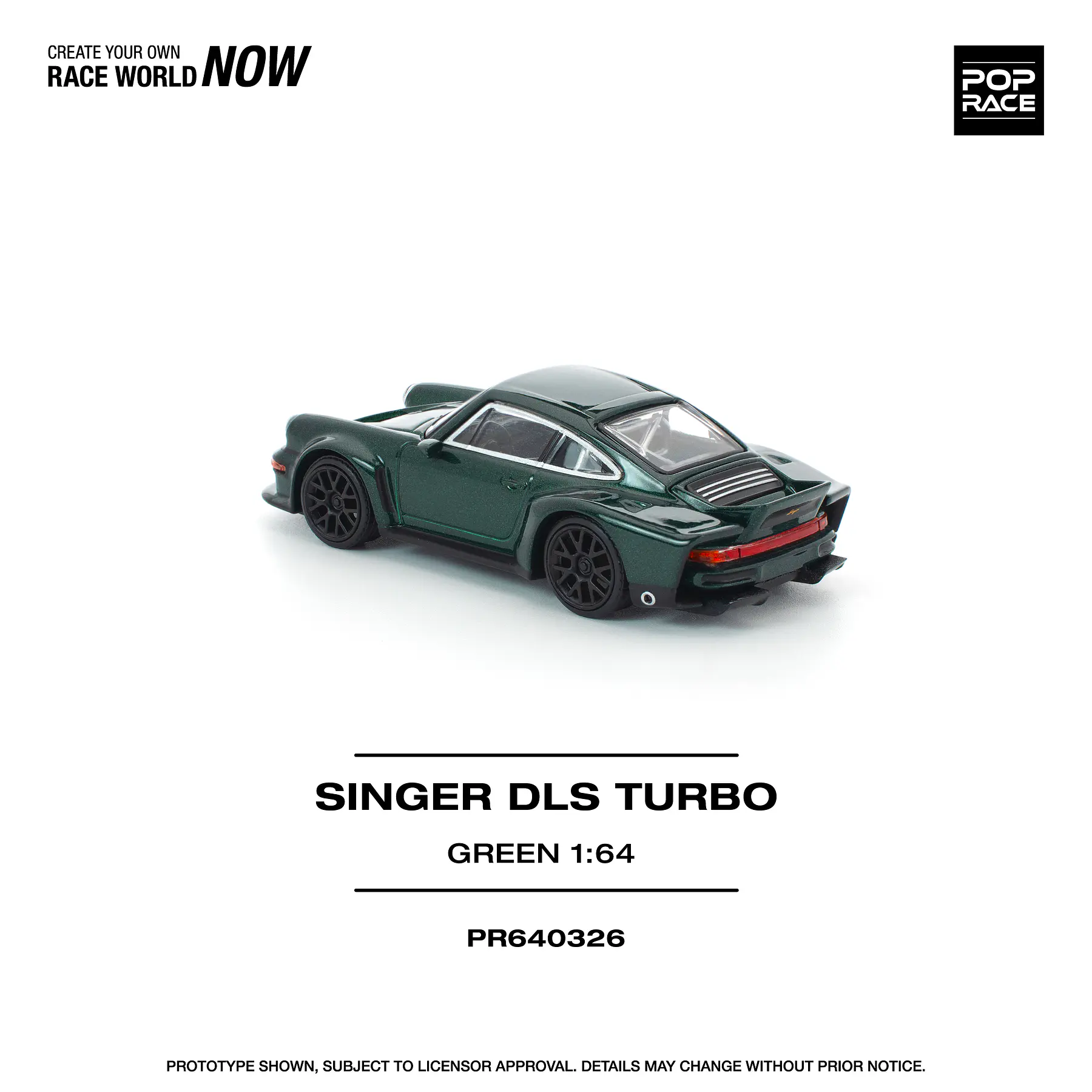 Pop Race 1:64 Porsche Singer DLS Turbo Road Green.