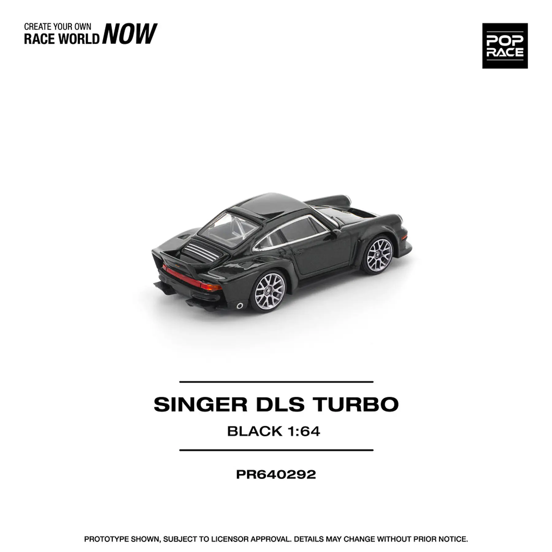 Pop Race 1:64 Porsche Singer DLS Turbo Road Black