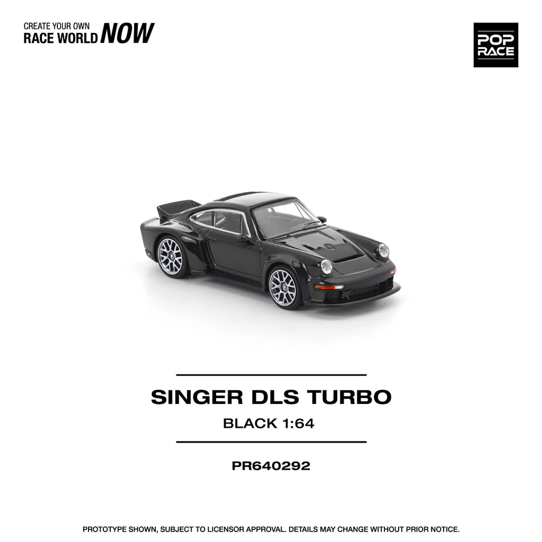 Pop Race 1:64 Porsche Singer DLS Turbo Road Black