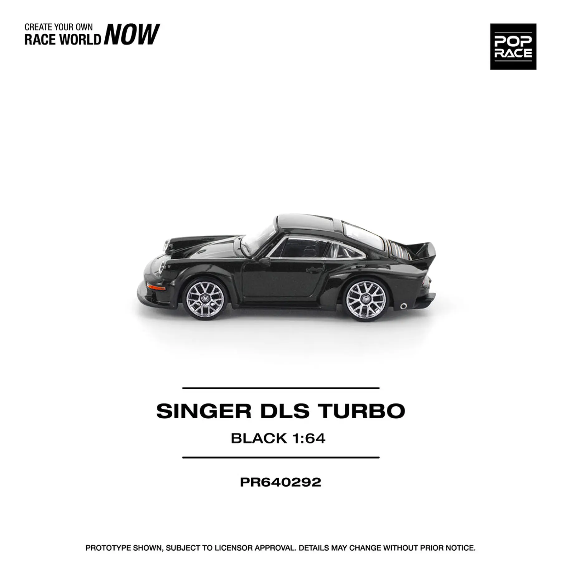 Pop Race 1:64 Porsche Singer DLS Turbo Road Black