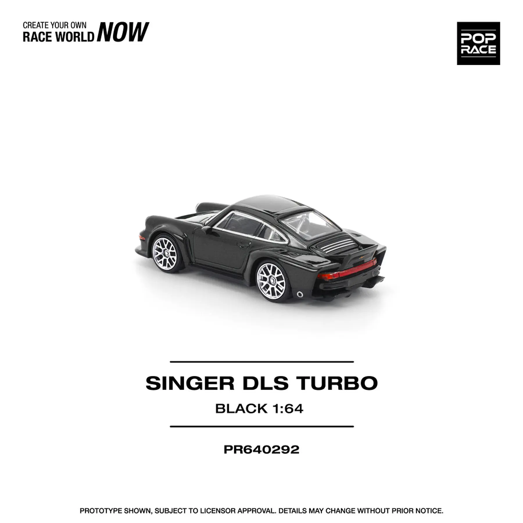 Pop Race 1:64 Porsche Singer DLS Turbo Road Black