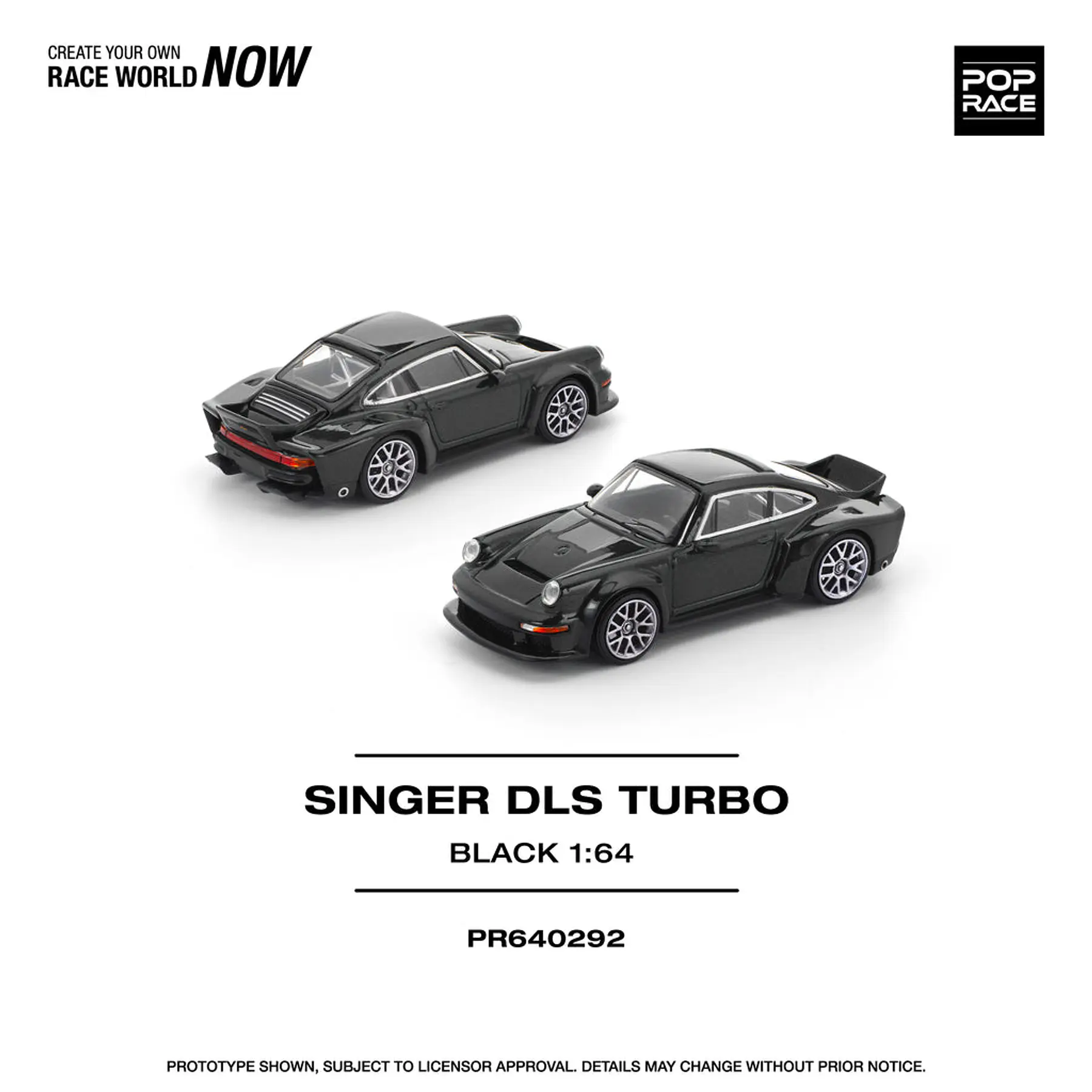 Pop Race 1:64 Porsche Singer DLS Turbo Road Black