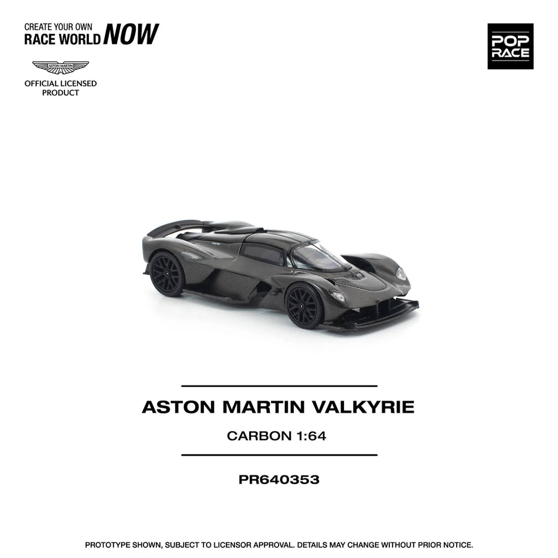 Pop Race 1:64 Aston Martin Valkyrie Caebon Edition