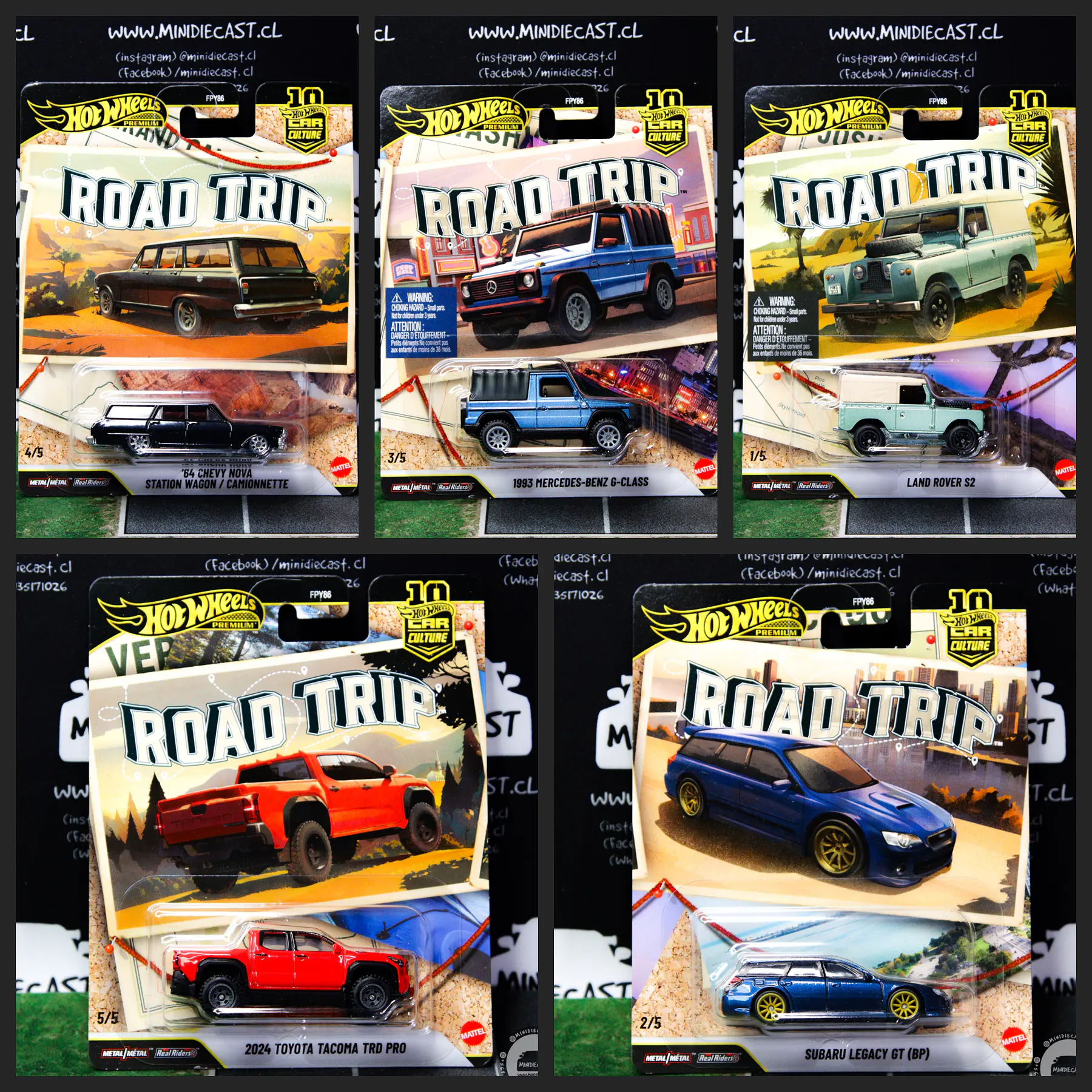 Hot Wheels 1:64 Car Culture 10th Anniversary 2026 V Case -Road Trip Assortment.