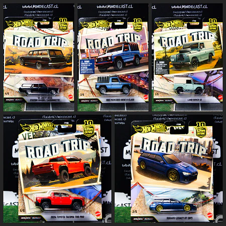 Hot Wheels 1:64 Car Culture 10th Anniversary 2026 V Case -Road Trip Assortment.