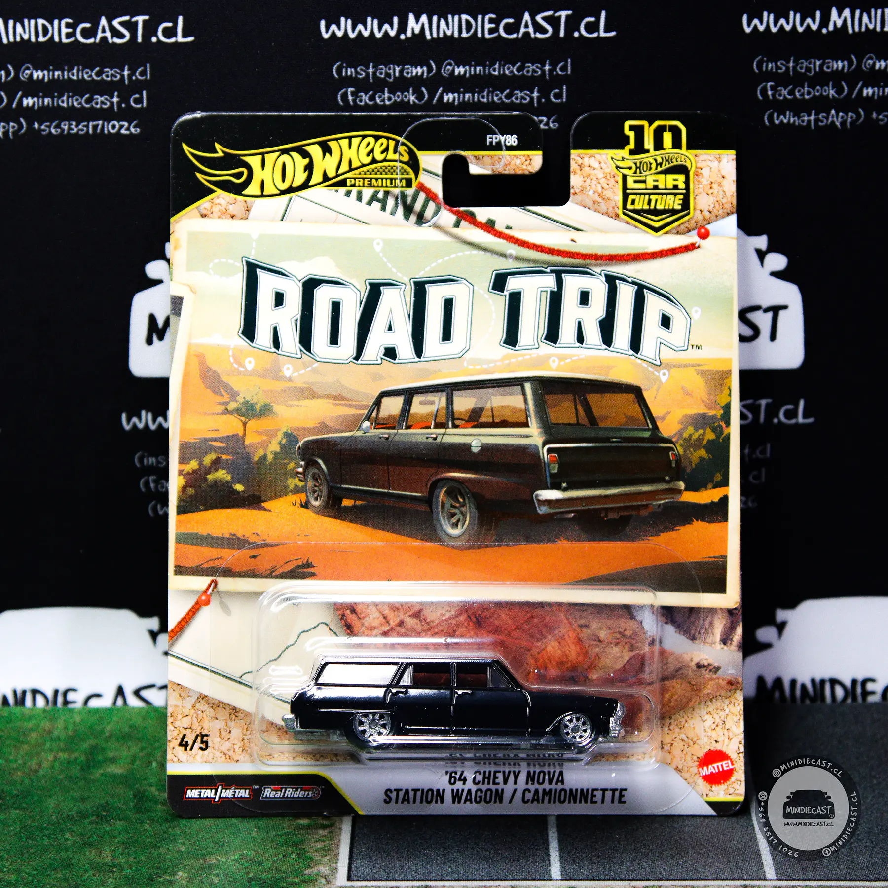 Hot Wheels 1:64 Car Culture 10th Anniversary 2026 V Case -Road Trip Assortment.
