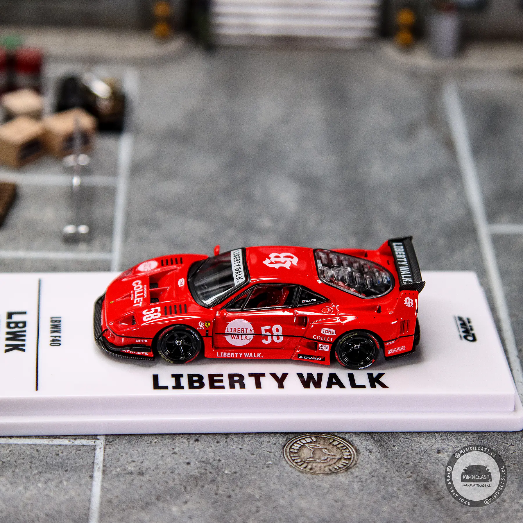 Inno64 1:64 Ferrari LBWK F40 COLLET #58 Chase
