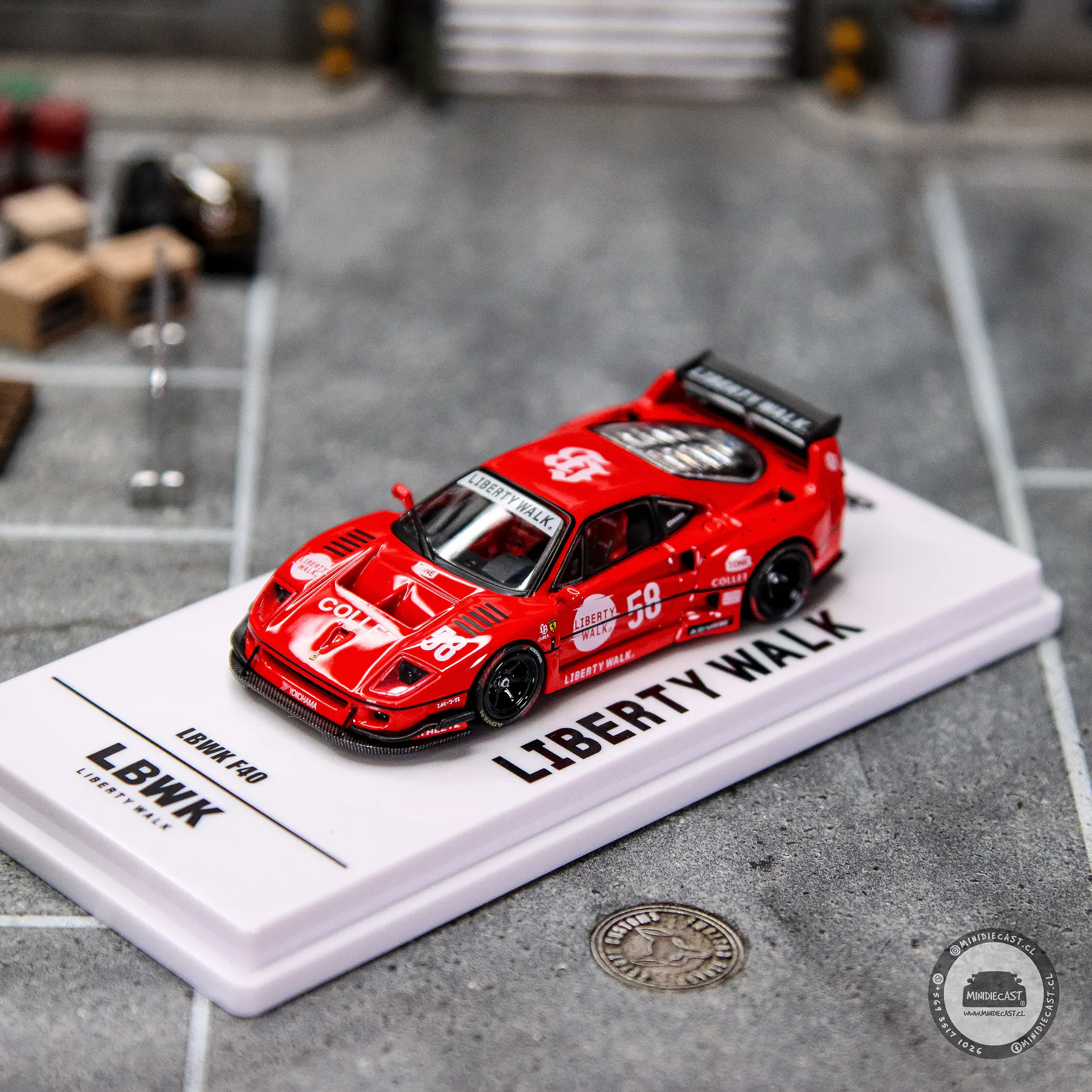 Inno64 1:64 Ferrari LBWK F40 COLLET #58 Chase
