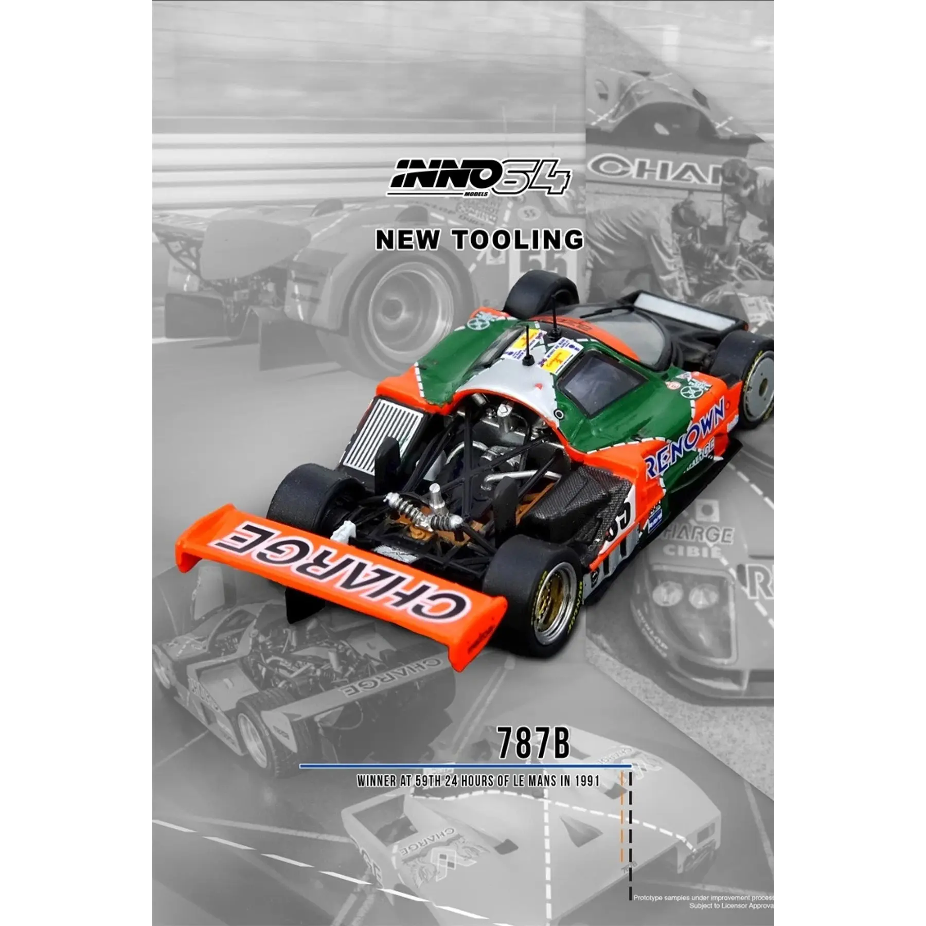 Inno64 1:64 Mazda 787B Winner At 24 Hours Le Mans 1991.