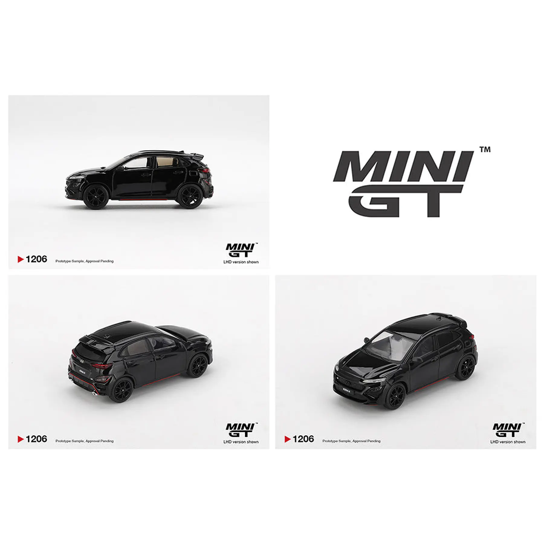 Mini GT 1:64 Hyundai Kona N – Phantom Black – Korea Exclusive