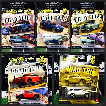 Hot Wheels 1:64 Car Culture 10th Anniversary 2026 V Case -Road Trip Assortment Chase