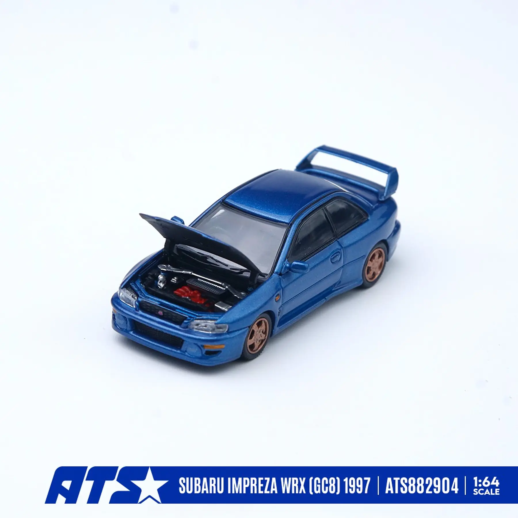 (PREVENTA) ATS 1:64 Subaru Impreza WRX (GC8) 1997 Blue