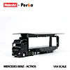 (PREVENTA) Modern Art & Perka 1:64 Mercedes-Benz Actros Winged Box-Type Semi-Trailer Transport Vehicle - Black Dot Matrix