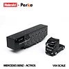 (PREVENTA) Modern Art & Perka 1:64 Mercedes-Benz Actros Winged Box-Type Semi-Trailer Transport Vehicle - Black Dot Matrix