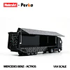 (PREVENTA) Modern Art & Perka 1:64 Mercedes-Benz Actros Winged Box-Type Semi-Trailer Transport Vehicle - Black Dot Matrix