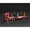 (PREVENTA) Mini GT 1:64 Scania 770S A6x4NA Car Transporter V8 50th anniversary + Car transporter – Red – Limited Edition