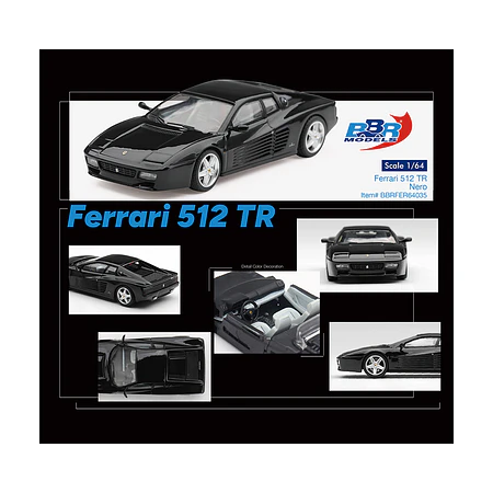 (PREVENTA) BBR 1:64 Ferrari 512 TR – Nero Black – Limited Edition