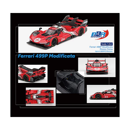 (PREVENTA) BBR 1:64 Ferrari 499P Modificata – Rosso Corsa Red – Limited Edition