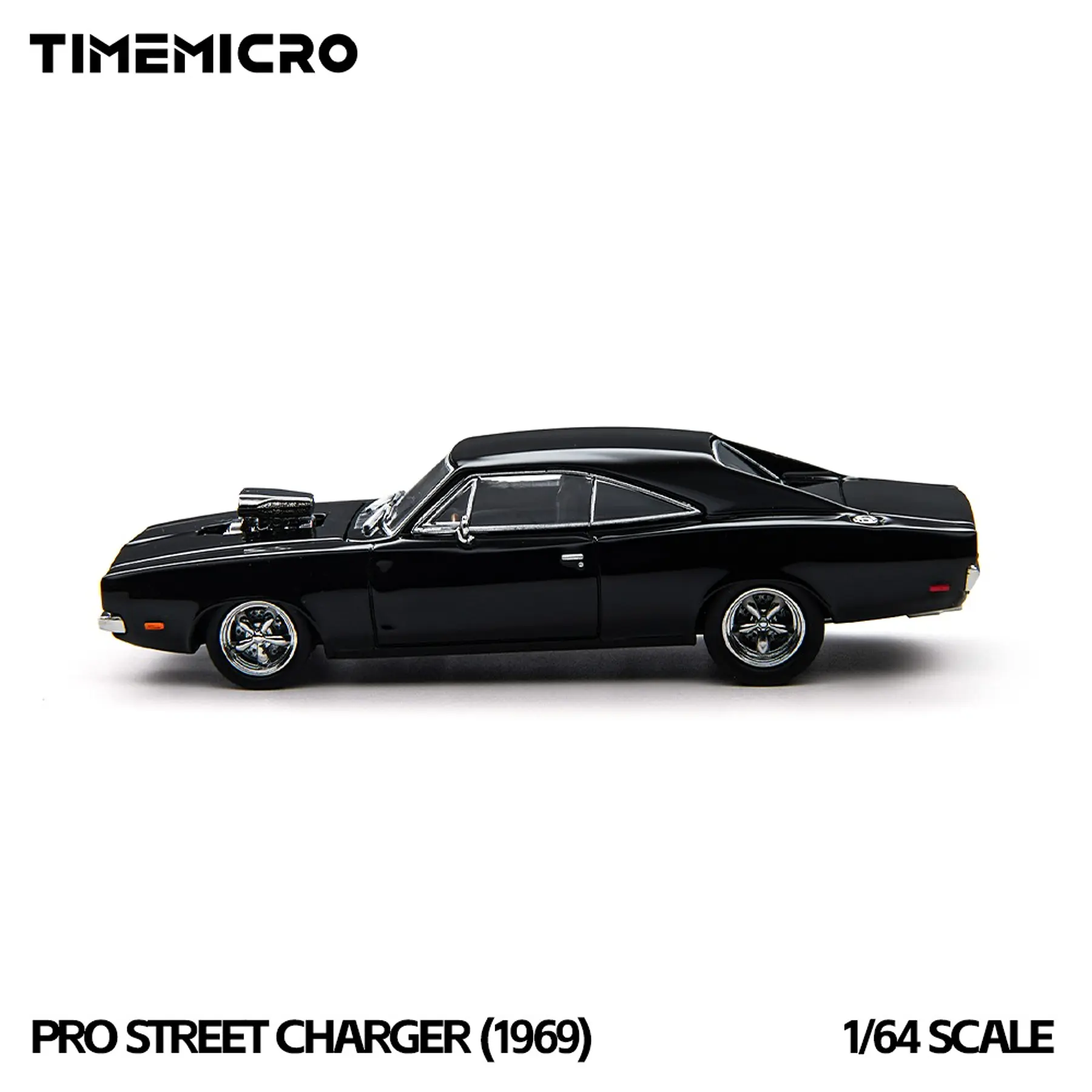 (PREVENTA) Time Micro × PSC DESIGN 1:64 PSC Dodge 1969 Black Street Charger