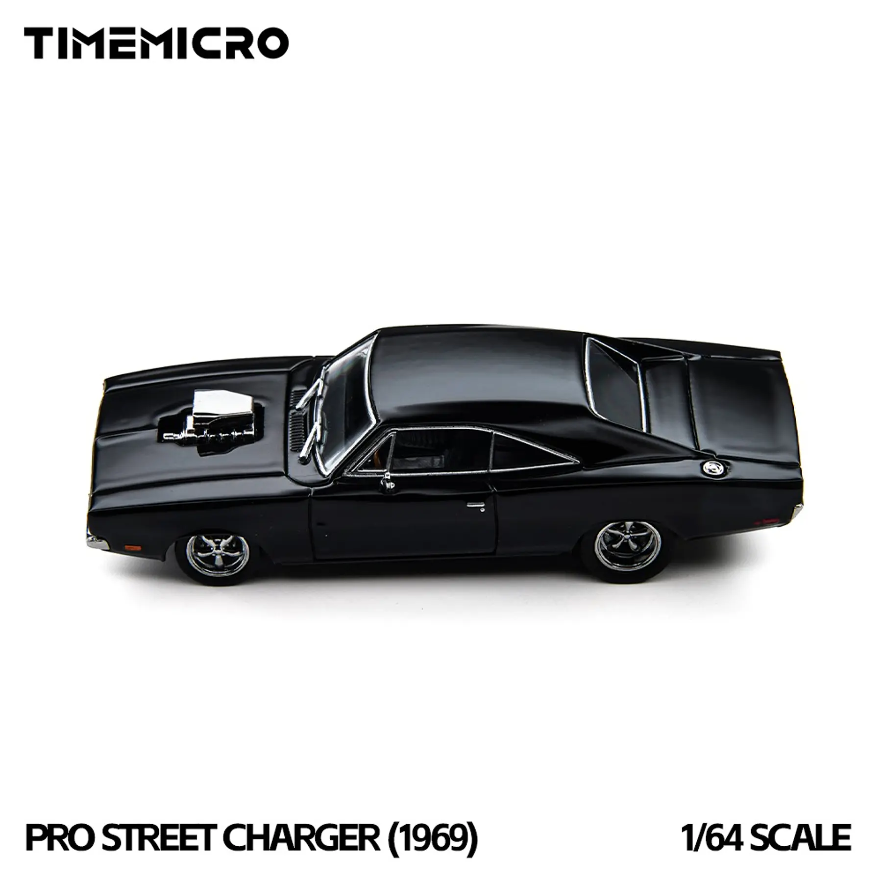 (PREVENTA) Time Micro × PSC DESIGN 1:64 PSC Dodge 1969 Black Street Charger