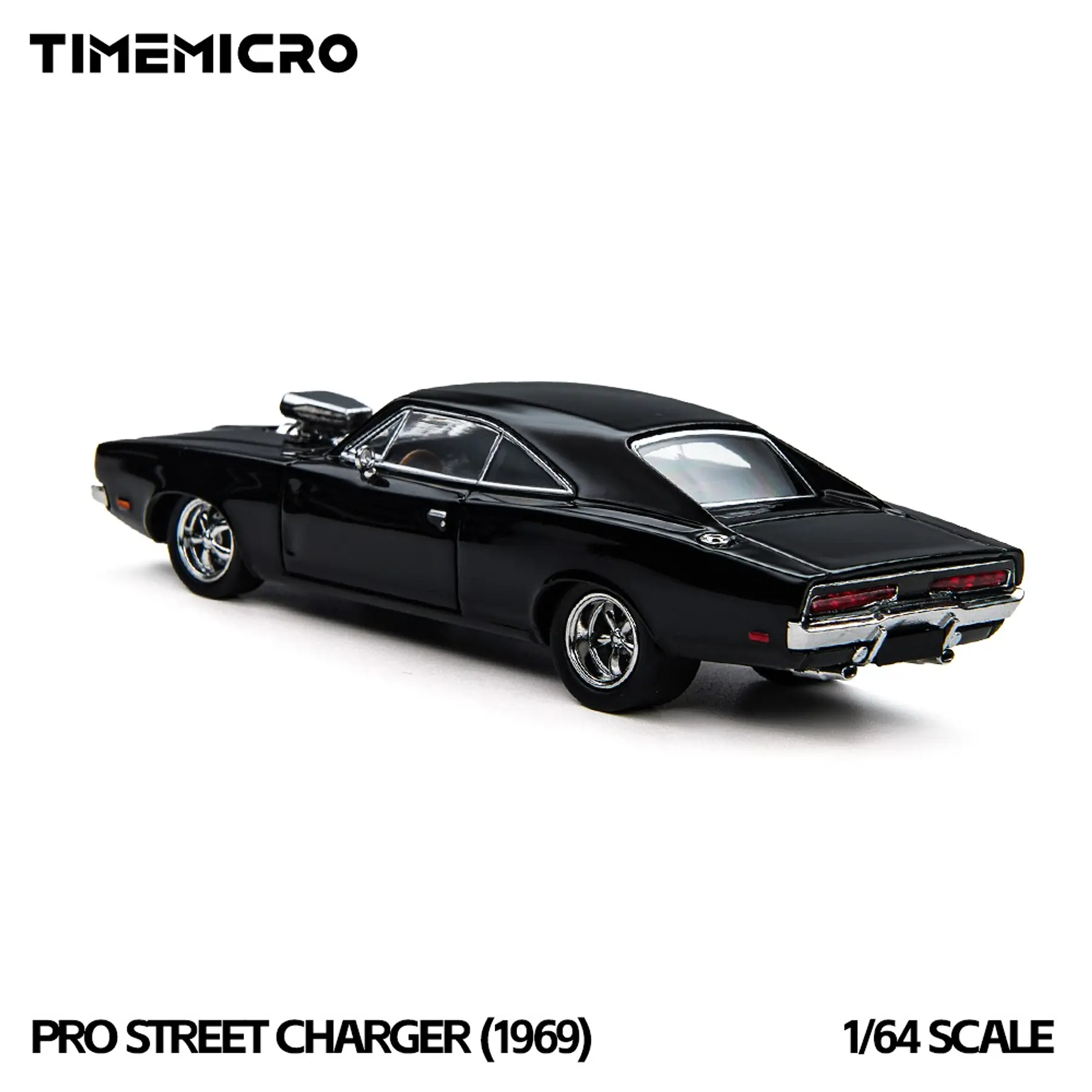 (PREVENTA) Time Micro × PSC DESIGN 1:64 PSC Dodge 1969 Black Street Charger
