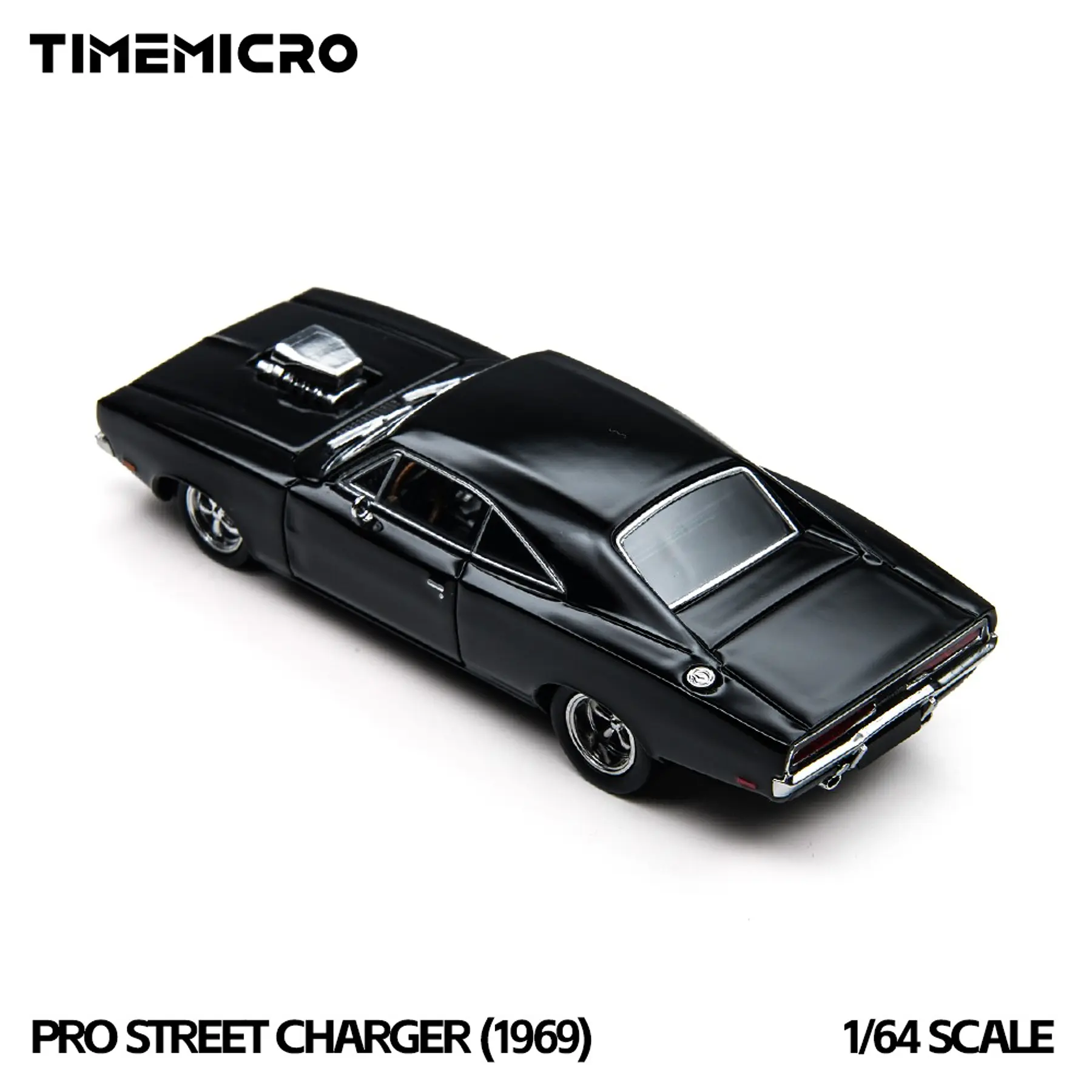 (PREVENTA) Time Micro × PSC DESIGN 1:64 PSC Dodge 1969 Black Street Charger