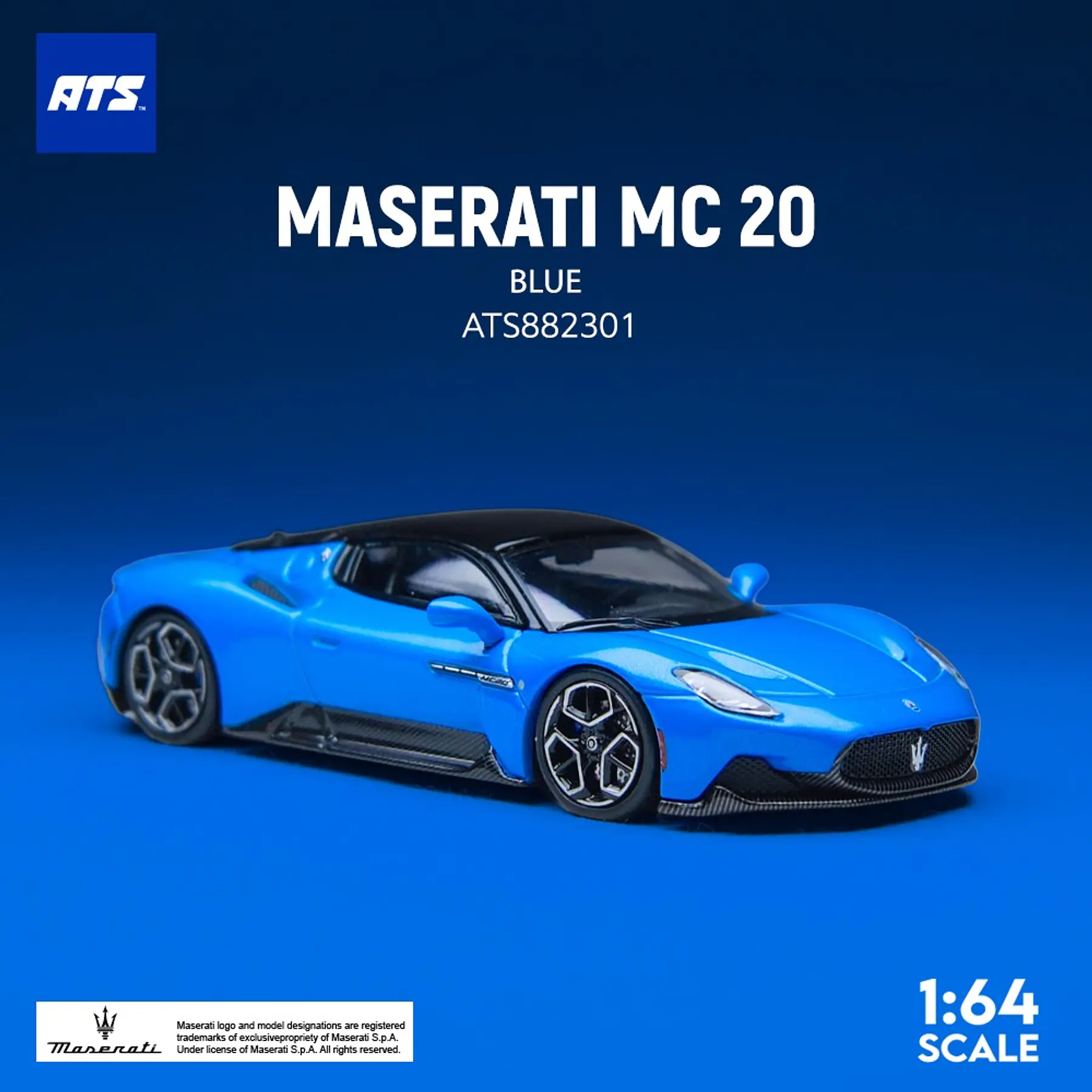 (PREVENTA) ATS 1: 64 Maserati MC 20 blue