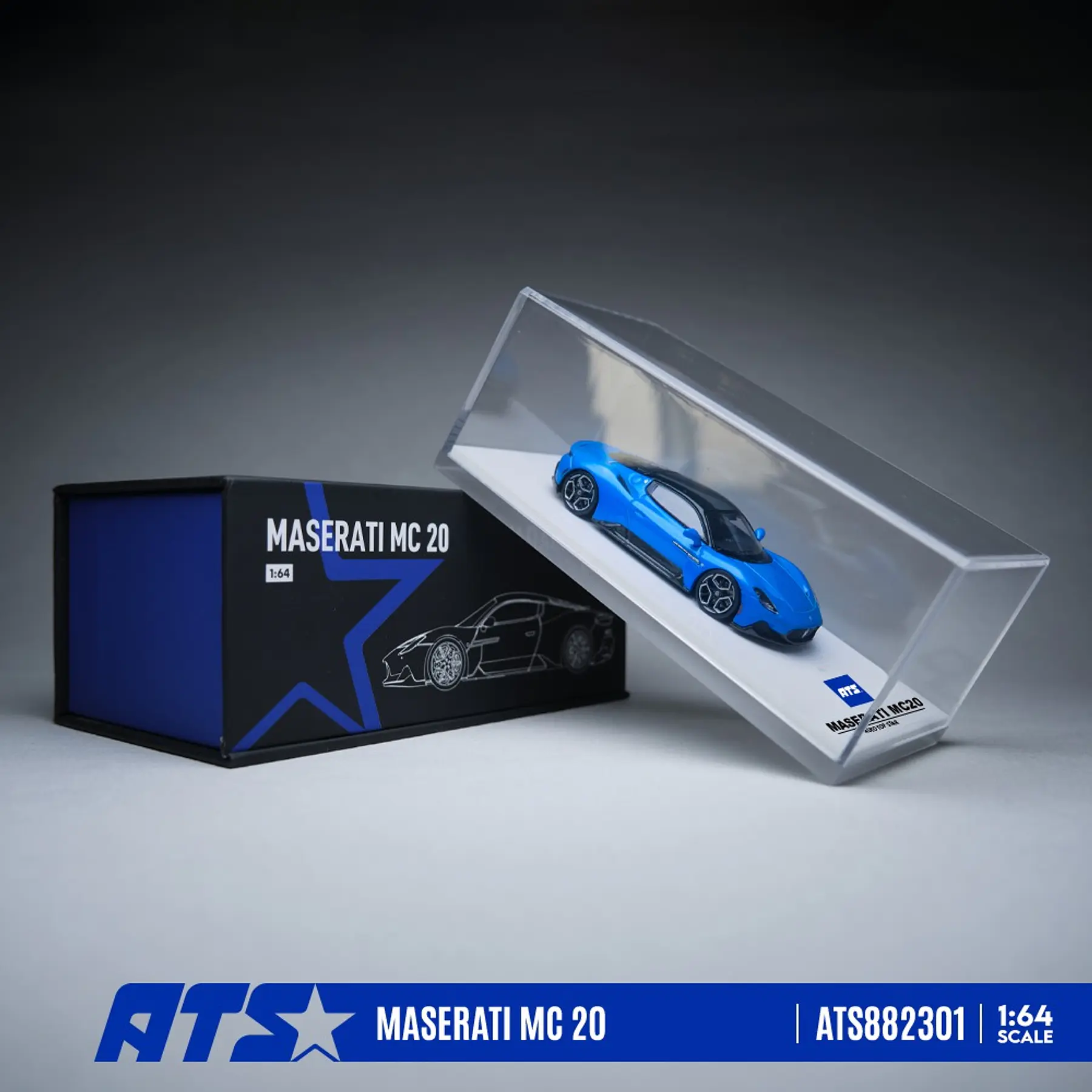 (PREVENTA) ATS 1: 64 Maserati MC 20 blue
