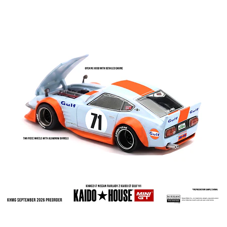 (PREVENTA) Kaido House x Mini GT Nissan Fairlady Z Kaido GT GULF V1 – Blue
