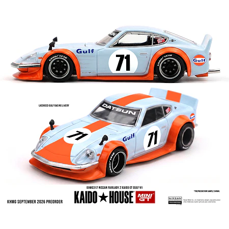 (PREVENTA) Kaido House x Mini GT Nissan Fairlady Z Kaido GT GULF V1 – Blue