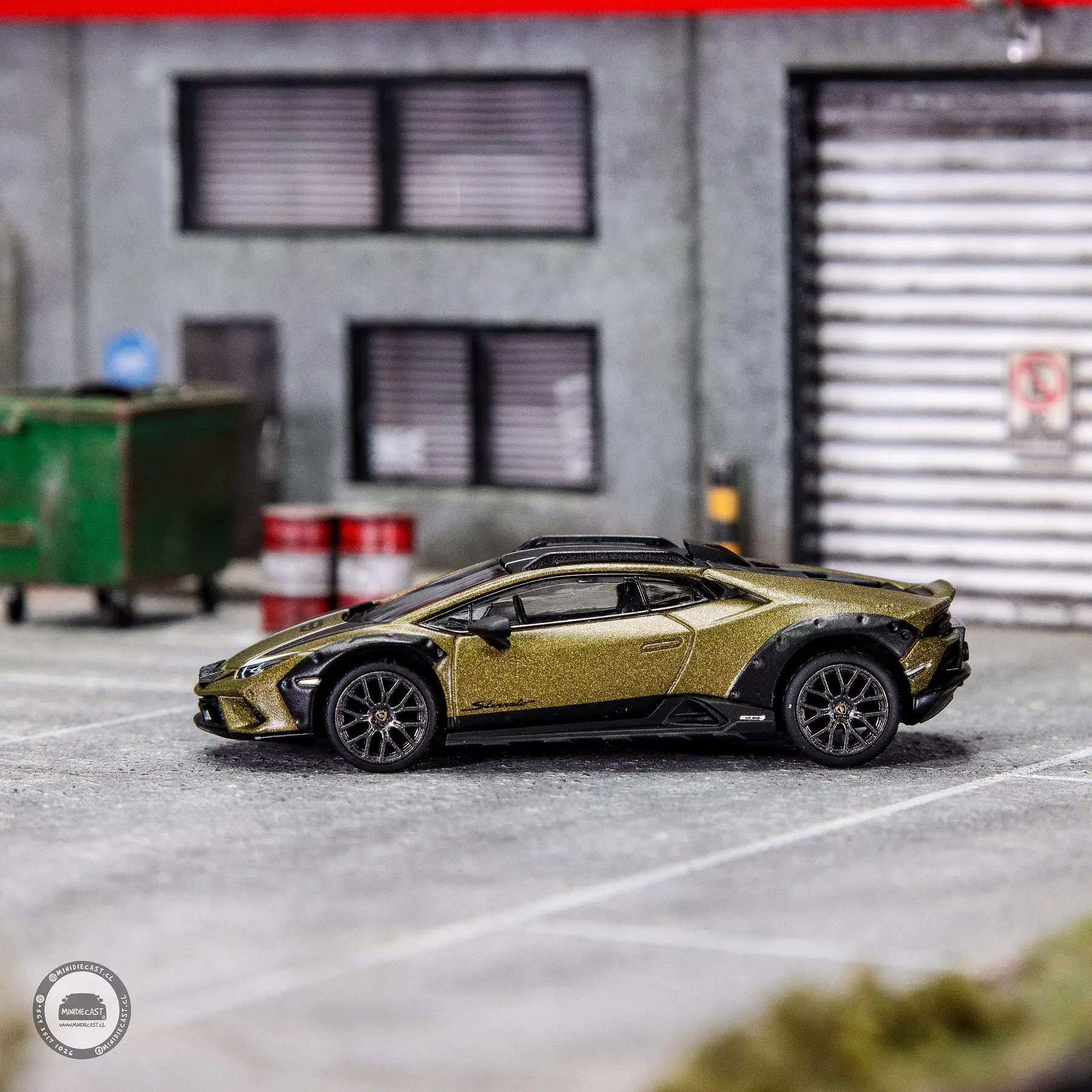 Mini GT 1:64 Lamborghini Huracán Sterrato – Verde Gea Matt- Mijo Exclusives.