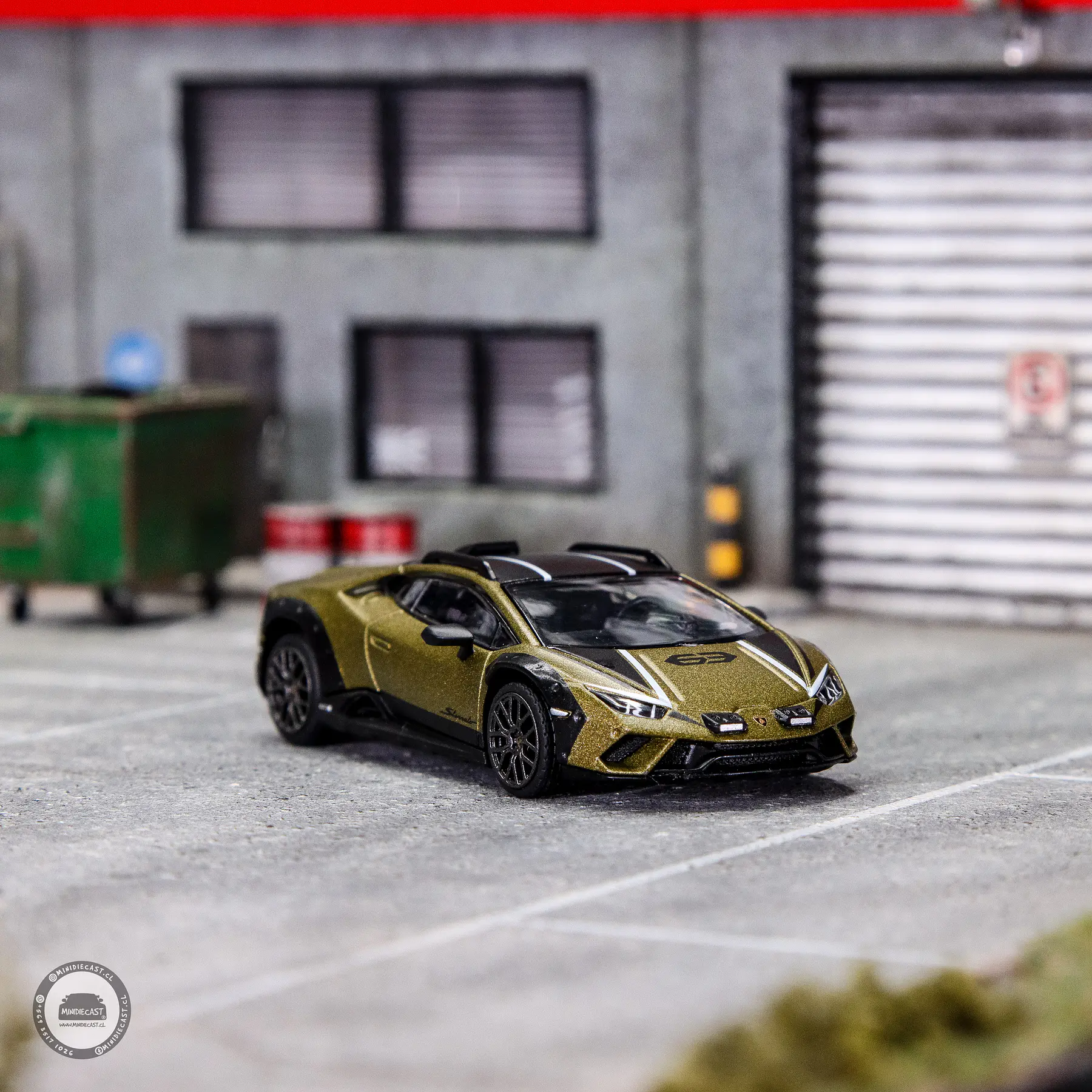 Mini GT 1:64 Lamborghini Huracán Sterrato – Verde Gea Matt- Mijo Exclusives.