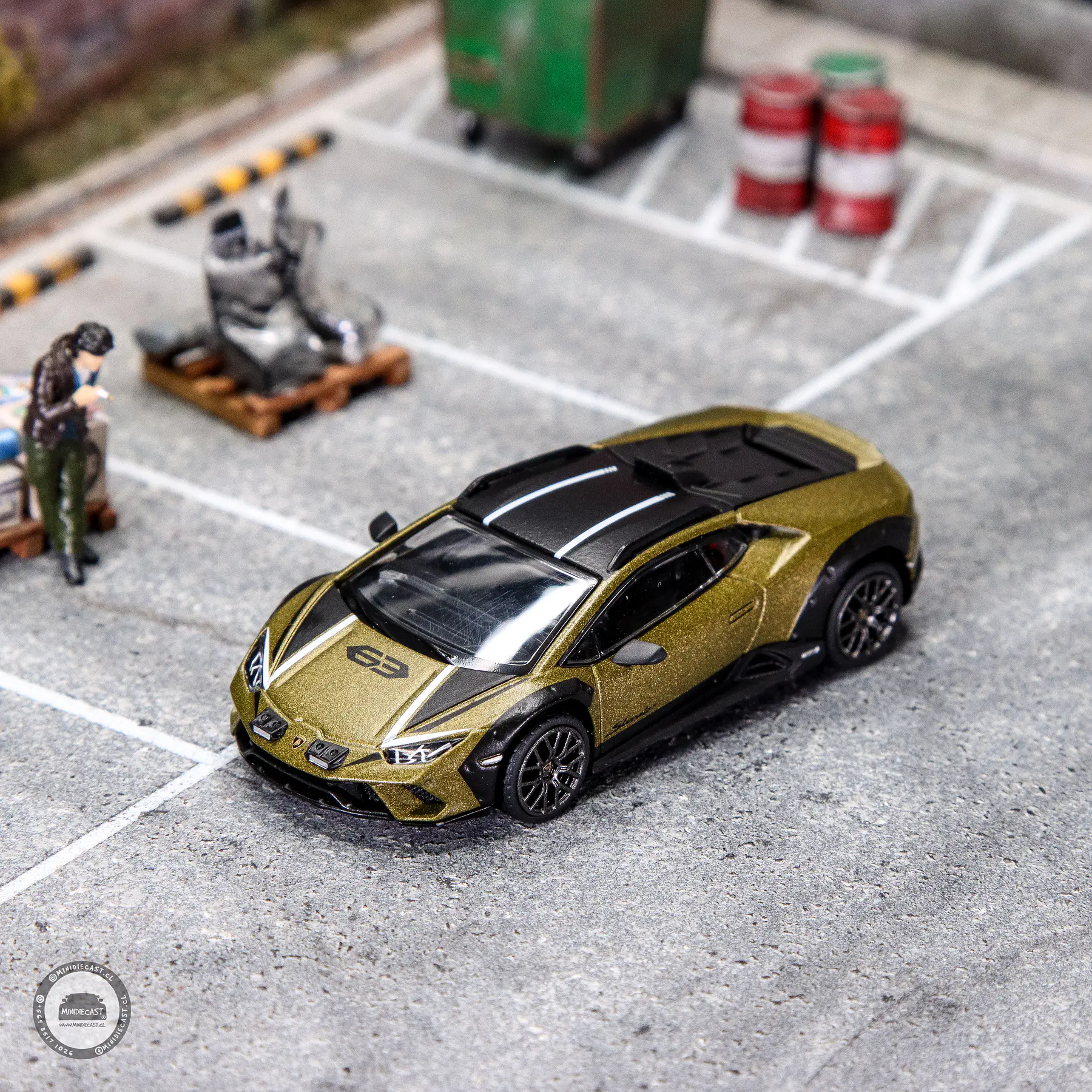 Mini GT 1:64 Lamborghini Huracán Sterrato – Verde Gea Matt- Mijo Exclusives.