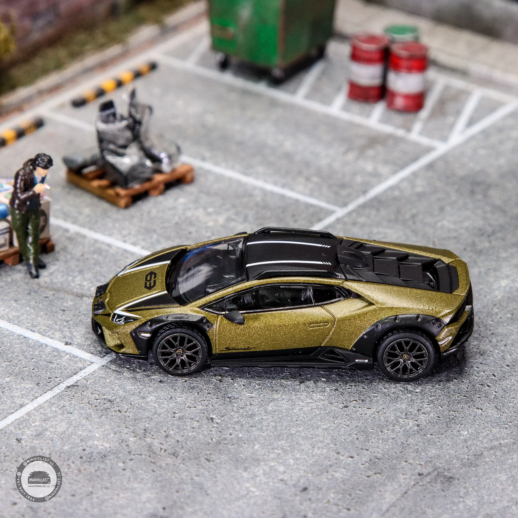 Mini GT 1:64 Lamborghini Huracán Sterrato – Verde Gea Matt- Mijo Exclusives.