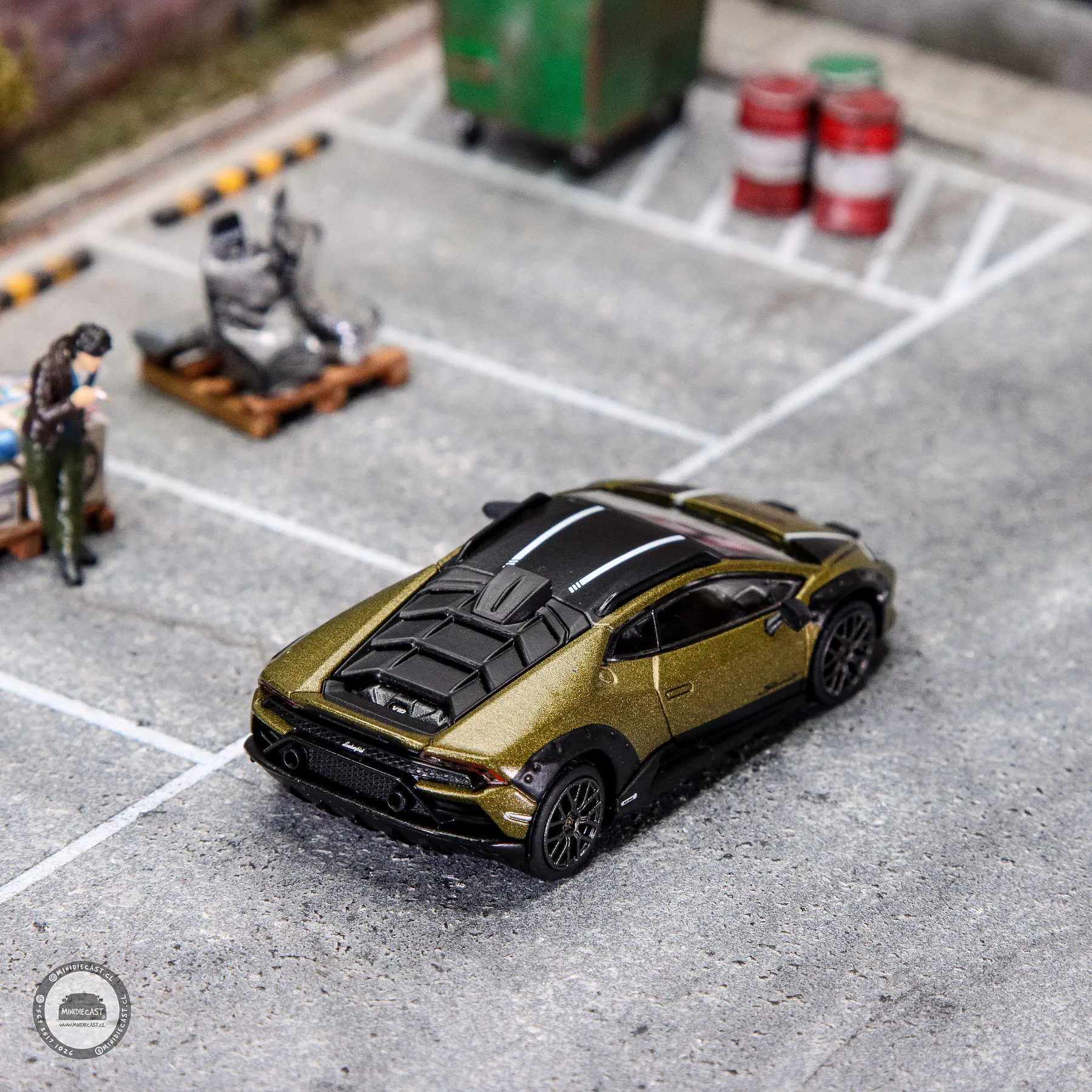 Mini GT 1:64 Lamborghini Huracán Sterrato – Verde Gea Matt- Mijo Exclusives.