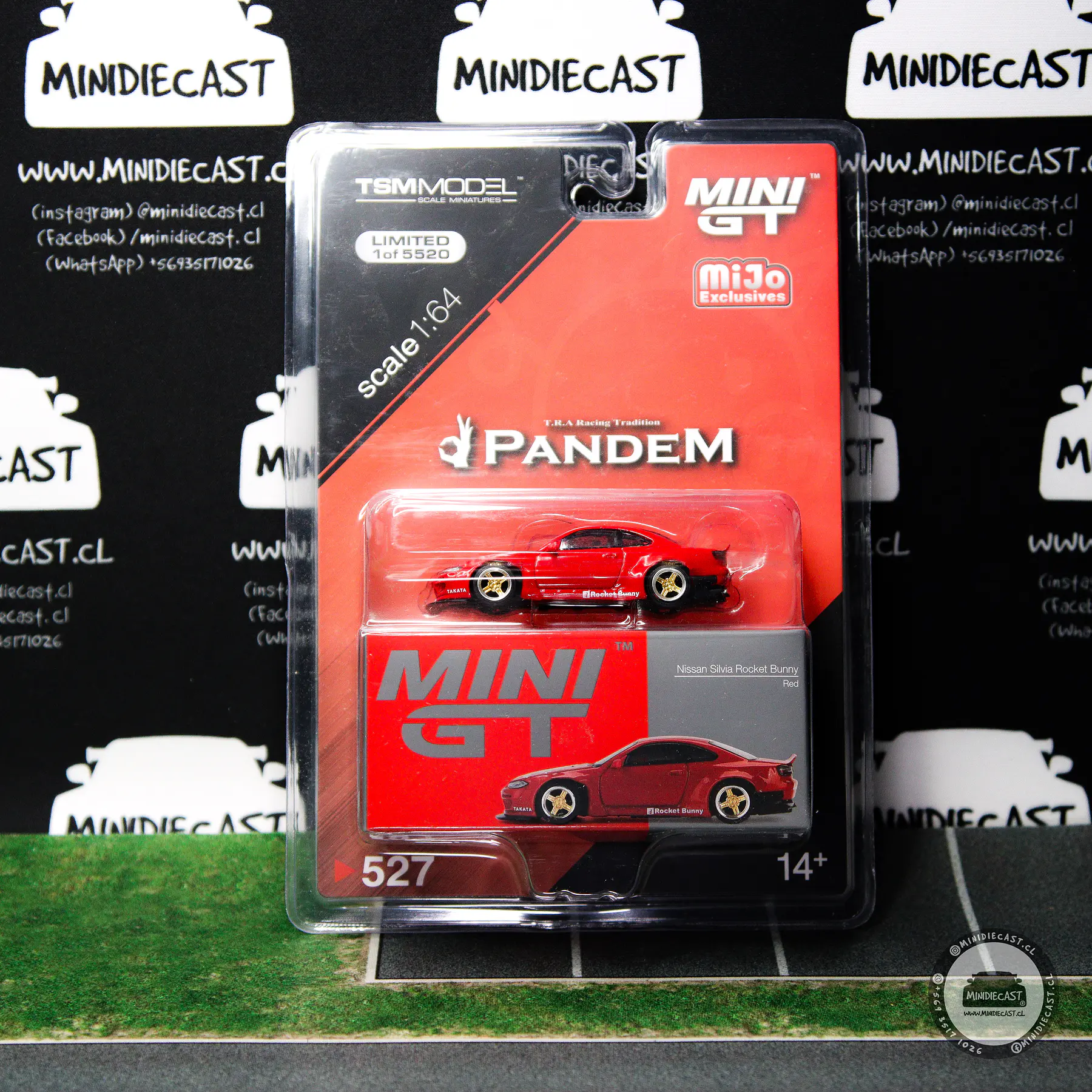 Mini GT 1:64 Nissan Silvia (S15) Rocket Bunny – Red – Mijo Exclusives