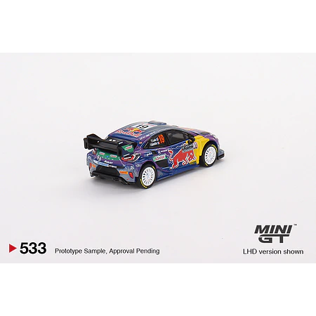 Mini GT 1:64 Ford Puma Rally1 #19 M-Sport Ford WRT 2022 Rally MonteCarlo Winner – Blue – Mijo Exclusives